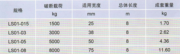 HD037收緊架參數(shù)表
